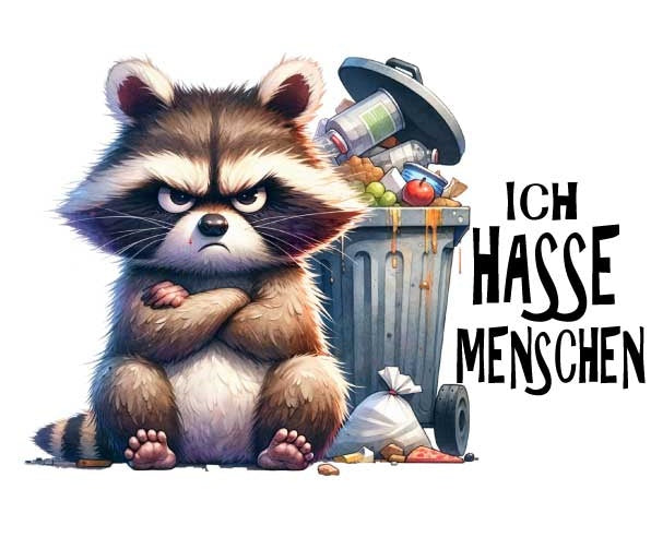 Motif " Waschbert le raton laveur HIM " Art No.: TAQ